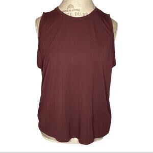 Old Navy Active Go-Dry Maroon Tank Top Mesh Strip Down Back Size XL